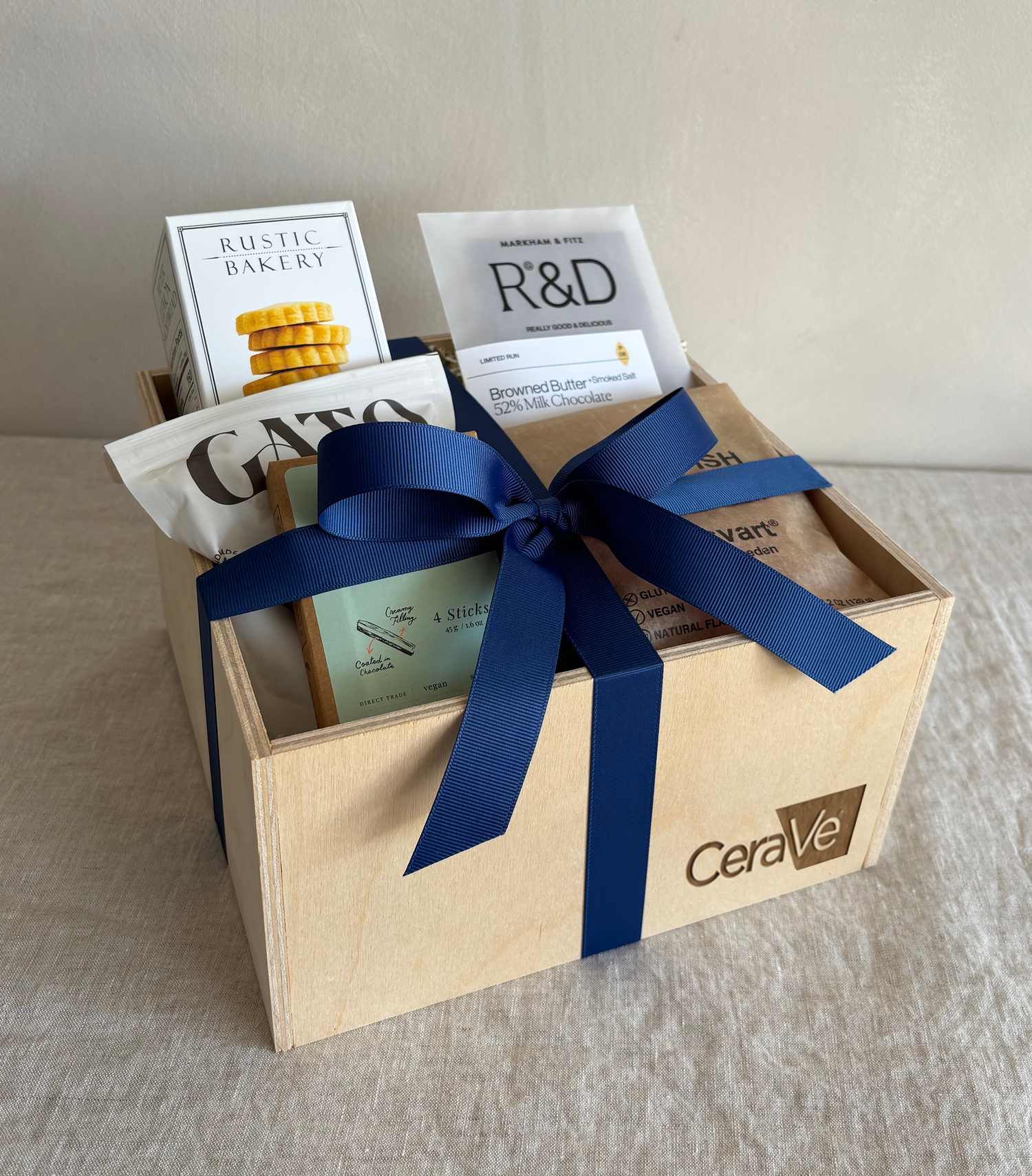 A branded giftbox with sweets and treats for corporate and employee gifting